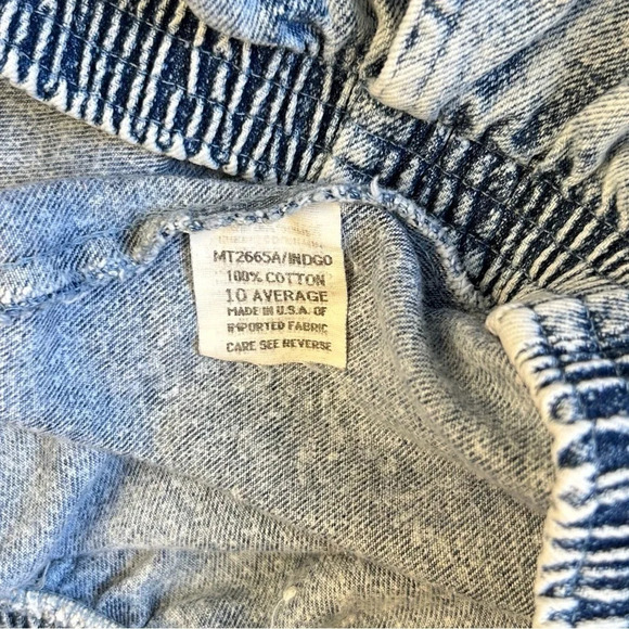 Vintage Cascade Blue's Acid Wash Indigo Blue Denim Short Size 10 - Picture 4 of 7